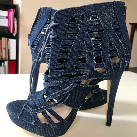 denim stilettos